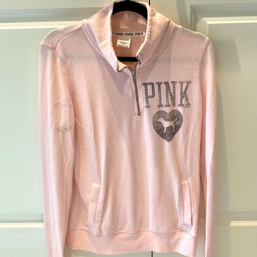 PINK BRANK PULLOVER SWEATSHIRT